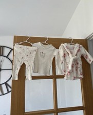 Baby Girls Floral Dressing Gown And Pyjama Set, 3-6 Months 18lbs Baby Dressing Gown price