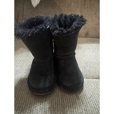 UGG Kids Bailey Bow II Black Suede Boots Girls Size 7 1017394T Girls' Boots price
