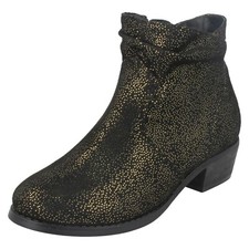 Girls Black Spot On - H5082 Microfiber Mid Heel Fashion Ankle Boots Girls' Boots price