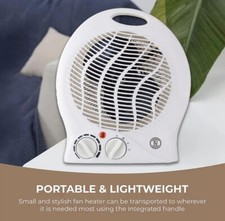 Fan Heater 2KW 2000W Small Portable Electric Hot Warm Air Upright Heaters price