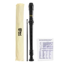 Descant Recorder – Three Piece, Beginners Recorder with Bag – Black by Mad About Recorder price