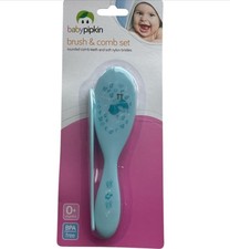 Baby Hair Brush & Comb Set Grooming Kit Infant Soft Gentle Bristles Comb Blue Baby Hair Brush-Comb price