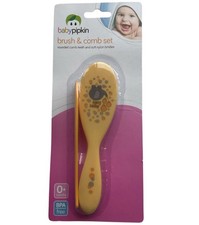Baby Hair Brush & Comb Set Grooming Kit Infant Soft Gentle Bristles Comb Yellow Baby Hair Brush-Comb price
