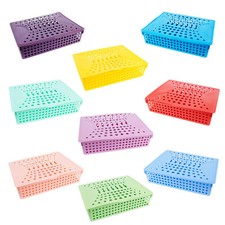 A4 File Basket Tray Desk Tidy Document Papers Office Home Storage Rack Lid Box Document Rack price