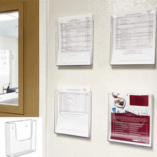 Clear Acrylic Document Holder A4/A5 Office File Paper Organiser Wall Mount Rack Document Rack price