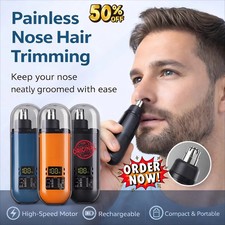 2-in-1 Electric Nose Ear Hair Trimmer Professional Rechargeable Painless Clipper Hair Clippers price
