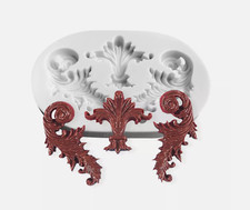 Relief Baroque Silicone Fondant Mould Vintage Cake Leaf Flower Paste Mold DIY UK Relief Paste price