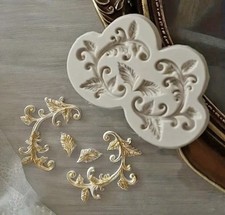 Vintage Relief Baroque Silicone Fondant Mould Cake Leaf Flower Paste Mold DIY Relief Paste price