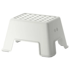 New IKEA BOLMEN Step Stool Multiuse Anti-Slip Kids Kitchen Bathroom Stool White Standard Stool price