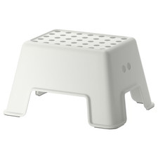 New IKEA BOLMEN Step Stool Multiuse Anti-Slip Kids Kitchen Bathroom Stool White Standard Stool price