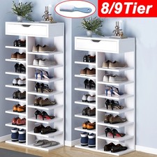 8/9 Tier Shoe Storage Rack Standing Cabinet Footwear Organizer Narrow Shelf Wood Shoe Cabinet price