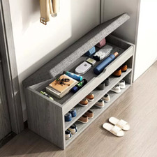 Shoe Bench Shoe Storage Rack Cabinet Organiser with Cushion Padded Seat Unit UK Shoe Cabinet price