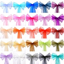 Large Size Organza Chair Cover Sashes Bow Wedding Party - High Quality UK Stock High Chair Cover price