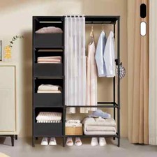 Coat Stand Rack with Hooks Shoe Storage Shelf Free Standing Hall Tree w/ Curtain Hall Tree price