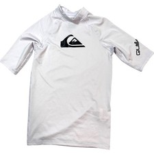 Quiksilver Youth White Rash Guard Shirt UPF 50+ Size 14 Large Beachwear Surf Boys' Beachwear price
