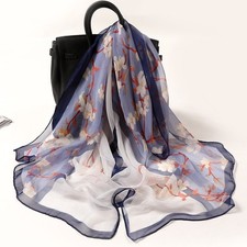 Women's Long Soft Chiffon Scarf Print Sheer Neack Wrap Shawl Large Stole Scarves Women's Scarf price