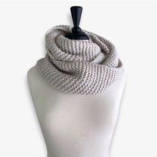 H&M Women’s Scarf Cable Knit Infinity Metallic White OneSize Women's Scarf price
