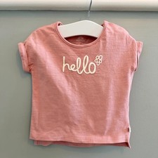 Baby Girl 0-3 months Next Pink Hello Short Sleeve T-shirt (21 08) Baby Shirt price