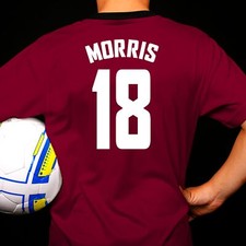 Football Shirt Iron On Name and Number Customise Your Own Footy Shirts Baby Shirt price