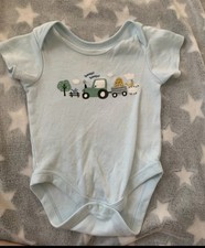 Tractor Short Sleeved Vest 0-3 Months Pure Baby Baby Boy Baby Undershirt price