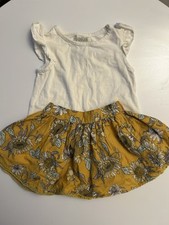 Girls Top And flower Skirt Set 9-12 Months Baby Skirt price