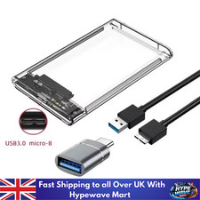 HARD DRIVE CADDY CASE ENCLOSURE 2.5 INCH USB 3.0 SATA EXTERNAL CLEAR HDD SSD HDD Enclosures price