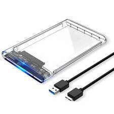 2.5" Hard Drive Enclosure USB 3.0 SATA to USB HDD SSD External Case Caddy Clear HDD Enclosures price