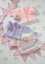 James C Brett DK Knitting Pattern JB027 - Baby Sweater & Cardigan 12-22" Baby Sweater price
