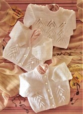 Baby knitting Pattern for Cardigans & Sweater  in DK to fit 16-22''  D44 Baby Sweater price