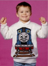 Knitting Pattern Thomas The Tank Engine  Sweater  chart )  Child-Adult, 22-40'' Baby Sweater price