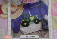 Vintage Tractor Jumper Knitting Pattern In Child And Adult Sizes Baby Sweater price