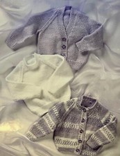 Baby Knitting Pattern For Cardigans & Sweater in DK to fit prem-2yrs 12-22" G18 Baby Sweater price