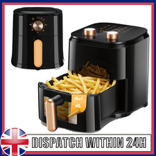 5.5L Manual Air Fryer Large Oven Low Fat Healthy Oil free Frying 1800W Black Fryers price