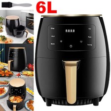 6L LCD Digital Air Fryer Cooker Ovens Fat Healthy Oil free Frying Kitchen Low UK Fryers price
