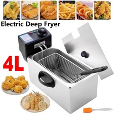 4L Commercial Electric Deep Fryer Fat Chip Frying Pan & Basket Stainless Steel~ Fryers price