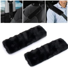 X2 Car Seat Belt Cover Fluffy Auto Safety Belt Shoulder Pad Protector Harness UK Baby Car Seat Cover price