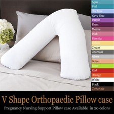 1-2 Pcs 100% Egyptian Cotton V-Shaped Pillow Case Pregnancy Neck Pillow Cover Baby Pillow & Cover price