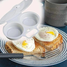 Microwave Egg Poacher Kitchen Steam Maker Cooker 2 Eggs Poach Breakfast Kitchen. Steam Cookers price