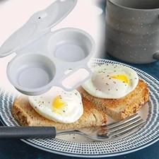 Microwave Egg Poacher Kitchen Steam Maker Cooker 2 Eggs Poach Breakfast Kitchen. Steam Cookers price