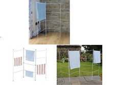 2 3 4 Fold Indoor Airer Folding Laundry Horse White Clothes Drying Rack New Clothes Drying Rack price
