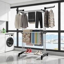 3 Tier Foldable Clothes Airer Rack Indoor Outdoor Dryer Laundry Dry Rail Hanger Clothes Drying Rack price