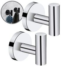 2x Bathroom Towel Robe Coat Hook Stainless Steel Wall Mounted Hooks Door Hanger Bathroom Hooks price