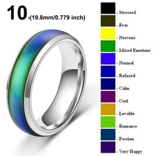 Mood Ring Colour Changing Stainless Steel Emotion Temperature Ring Women Men Coloured Stone Ring price