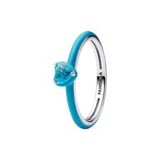 Pandora Silver Turquoise - Coloured Heart Stone Ring Coloured Stone Ring price