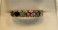 Best Price! 9 carat Yellow Gold Dearest Ring Q 1/2 Coloured Stone Ring price