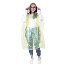 DISPOSABLE Poncho Rain Coat Festival Camping Emergency Waterproof Outdoor Yellow Raincoat & Poncho (Outdoor) price