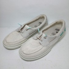Walk In Pitas Deck Boat Shoes Women's 38 UK 5 Slip On Beige Cream VGC Canvas Women's Boat Shoes price