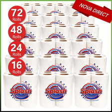 Splash 4Pack Kitchen Roll Towel, Strong White Paper: 16, 24, 48 or 72 Rolls Kitchen Towel price