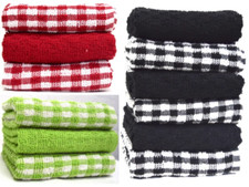 15x Terry Pure Cotton Tea Towels Set Kitchen Cleaning Dish Cloths Quick Dry Kitchen Towel price