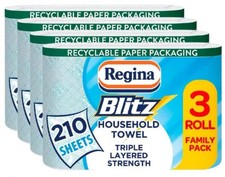 Regina Blitz 3 Ply 12 Kitchen Towel Rolls, 70 Sheets Per Roll Kitchen Towel price
